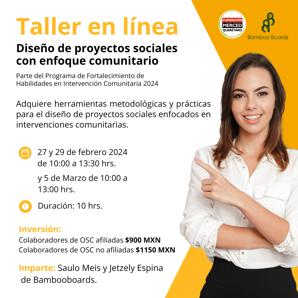 Taller Diseño de Proyectos Sociales con Enfoque Comunitario